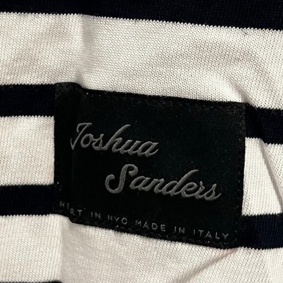 Joshua Sanders Women's Striped Graphic T-Shirt Long Sleeve Marine Size Large NWT - Picture 8 of 11